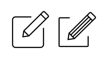 Edit icon vector. edit document sign and symbol. pencil