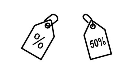 Discount icon vector. shopping tags. percentage icon