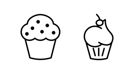 Cup cake icon vector. cake icon. bakery. muffin