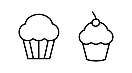 Cup cake icon vector. cake icon. bakery. muffin