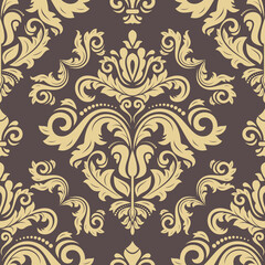 Orient classic brown and golden pattern. Seamless abstract background with vintage elements. Orient background. Ornament for wallpaper and packaging