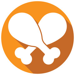 fried chicken icon vector