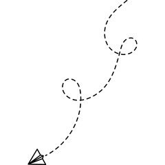 Paper  Plane Dotted Line