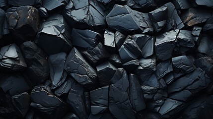 Black stone background. Generative Ai