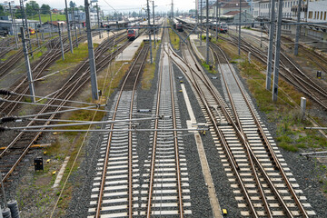 Fototapeta premium Villach railway station, Austria.