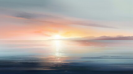 Fototapeta premium sunset over the sea. Generative AI.