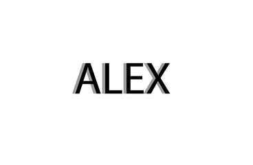 Alex 3d text transparent png