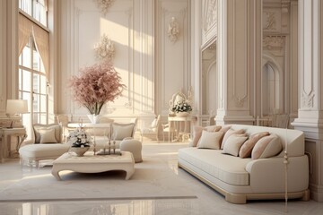 opulent pristine pale beige interior