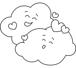 Clouds Coloring Page