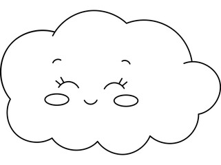 Cloud Coloring Page