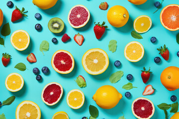 background of colorful fruit