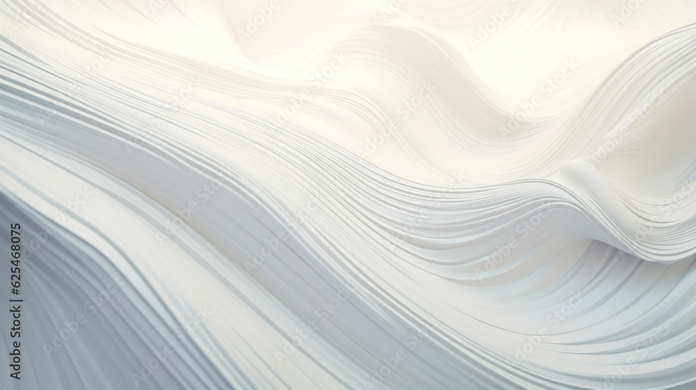 Wall mural abstract white waves creating whirling patterns