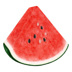Watermelon cut into triangles red