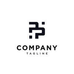 Obraz premium Letter P P square logo icon vector template.eps