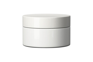 Cream Jar Packaging Mockup Template  White Paper Or Cardboard Box. Organic Product Design. Blank Cosmetic Jar. Natural Cosmetics Packaging Illustration.3d rendering.