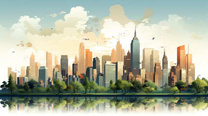 Obraz premium panorama of the city