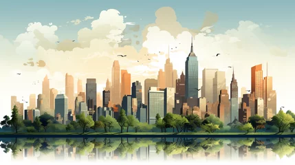 Foto op Plexiglas panorama of the city © NW Designs