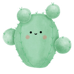 cute cactus cartoon clipart