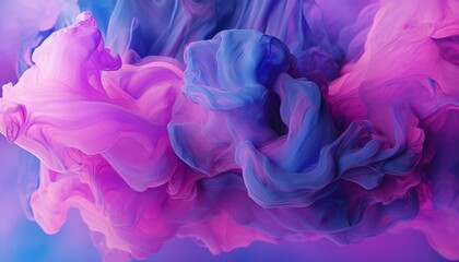 Vibrant Splashes of Purple, Red, and Blue Liquid on Abstract Background with Copy Space, Generative AI