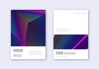Minimalistic cover design template set. Rainbow ab