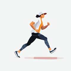 Fototapeta na wymiar Marathon vector flat minimalistic isolated illustration