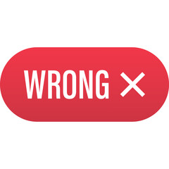 Wrong button icon. Vector illustration