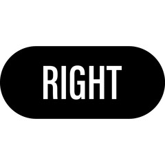 Right button icon. Vector illustration