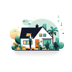 Obraz na płótnie Canvas Mortgage vector flat minimalistic isolated illustration