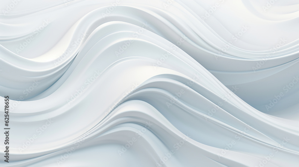 Wall mural abstract white waves creating whirling patterns