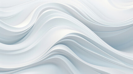Abstract White Waves Creating Whirling Patterns