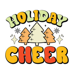 Obraz premium Holiday Cheer, Retro svg design vector file