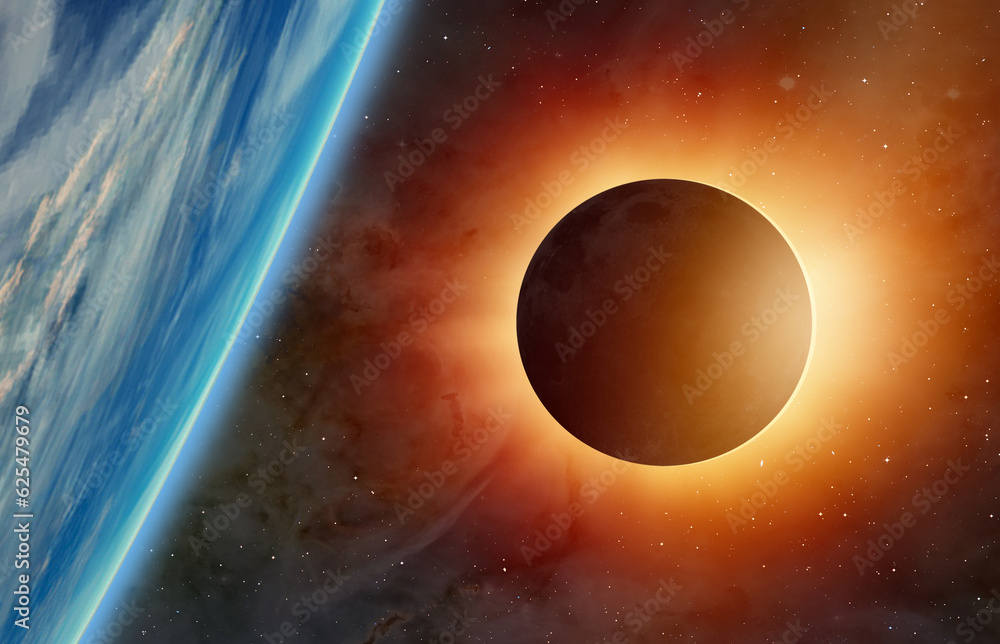 Aufkleber solar eclipse 