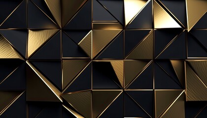 Minimalist abstract gold foil geometric pattern background, wallpaper