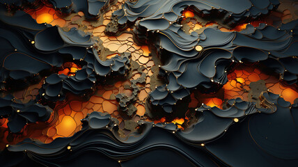 A vibrant colored background with mesmerizing swirls is depicted in the 3D illustration