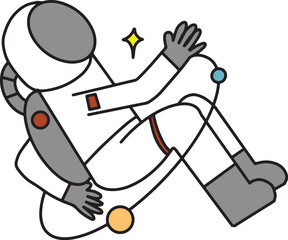 Astronaut cartoon character icon vector. © NguyenLong