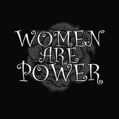 Obraz premium women Are Power typographic for t-shirt prints, posters and other uses.