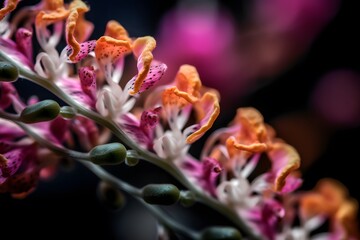 Floral fractals, macro, close-up, Generative AI