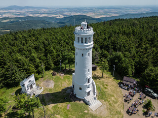 Sowie Mountains - an observation tower on the highest peak of the Sowie Mountains - Wielka Sowa 1015 m above sea level
 - obrazy, fototapety, plakaty