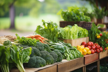 vegetables in a market
