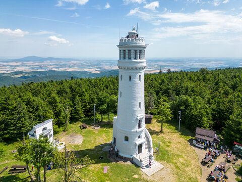 Sowie Mountains - an observation tower on the highest peak of the Sowie Mountains - Wielka Sowa 1015 m above sea level
