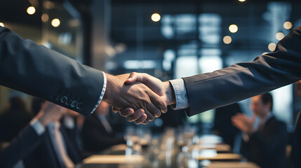 Professional Handshake Between Businesspeople
