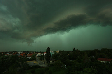 Storm in Zagreb, capital of Croatia, on 19th July 2023.