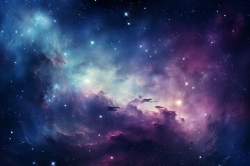 Fototapeta na wymiar Colorful space galaxy cloud nebula. Starry night cosmic. 