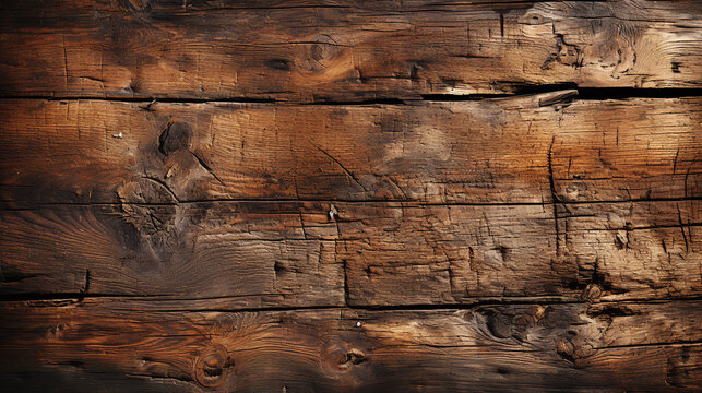 Close up macro shot brown wood texture background with snags. Bark wooden texture use as natural background. Dark wood background.