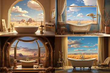 Fototapeta premium interior with Generative AI 