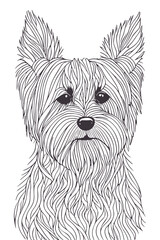 puppy dog vector line art