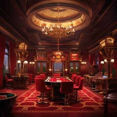 Fototapeta Casino room, AI generated Image obraz