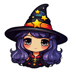 halloween, hat, witch, cartoon, vector, illustration, woman, magic, costume, face, holiday, black, hair, magician, character, lady, beauty, pirate, person, fashion, pumpkin, kid, red, scary, evil