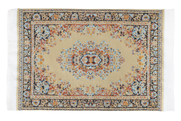 Colorful carpet isolated on white background in turkish style.