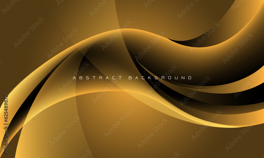 Poster abstract yellow curve futuristic with blank space design modern creative background vector